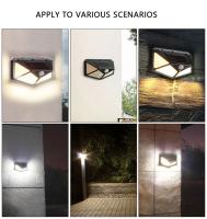 Lámpara De Pared Solar Exterior Con Sensor De Movimiento PIR 100LED Luz Solar Para Jardín Y Courtyard Iluminación De Calle Auto Contenida IP65 ABS - details 5
