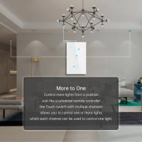 Interruptor Táctil Inteligente WiFi Tuya 1Pared 2Maneras Panel De Vidrio Para Alexa Google Home Smart Life Interruptores De Pared Para Escaleras - details 4