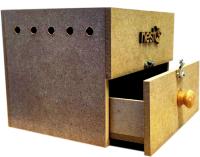 nestQ Nido Grande con Cajon para Periquitos Y Agapornis de Madera con Cama de Viruta y Enganches para Jaulas, Casita de Cría para Pájaros, Nidal para la Jaula de Aves 20cm x 15,5cm x 16cm - details 1