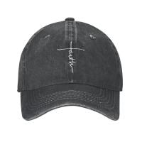 Gorro De Béisbol Hip Hop Con Cruz De Fe Cristiana Ajustable Para Hombres Y Mujeres Protección Solar Primavera Otoño Denim Moda - details 0