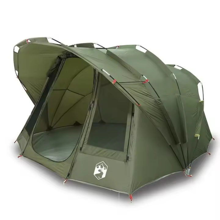 vidaXL Tienda de pesca 5 personas impermeable verde oliva - 1