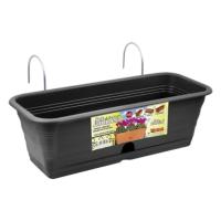 LILI HOME Jardinera de Balcón con Soportes - Fabricada en España - Tamaños Disponibles: 34cm/43cm/58cm - Color Negro/Marrón/Blanco. ideal para cualquier espacio exterior. Esta jardinera, fabricada en España con materiales de alta calidad, incluye todo lo - details 6