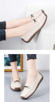 Zapatillas Casuales Para Mujer 2024 Talla Grande Zapatos Planos Slip-on Mocasines De Cuero Genuino Barco Zapatos Casuales De Primavera/Otoño - details 2