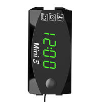 Medidor De Voltaje Digital Para Motocicleta 6V-30V 3 En 1 Reloj Y Termómetro Tester De Batería Medidor De Tiempo - details 5