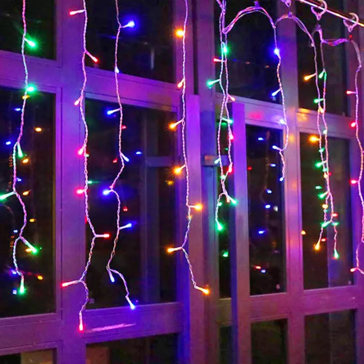 Luces De Hielo LED Para Jardín Y Fiestas Decoración De Navidad Guirnalda De Luces De Encaje 5M 0.4-0.6m 110V 220V Para Bodas Y Cumpleaños - 1