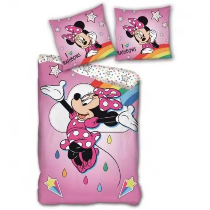Funda Nórdica Reversible Minnie para Cama de 90 o 105cm Microfibra, Medida 140x200 cm, más 1 Funda Cojín 63x63cm - 1