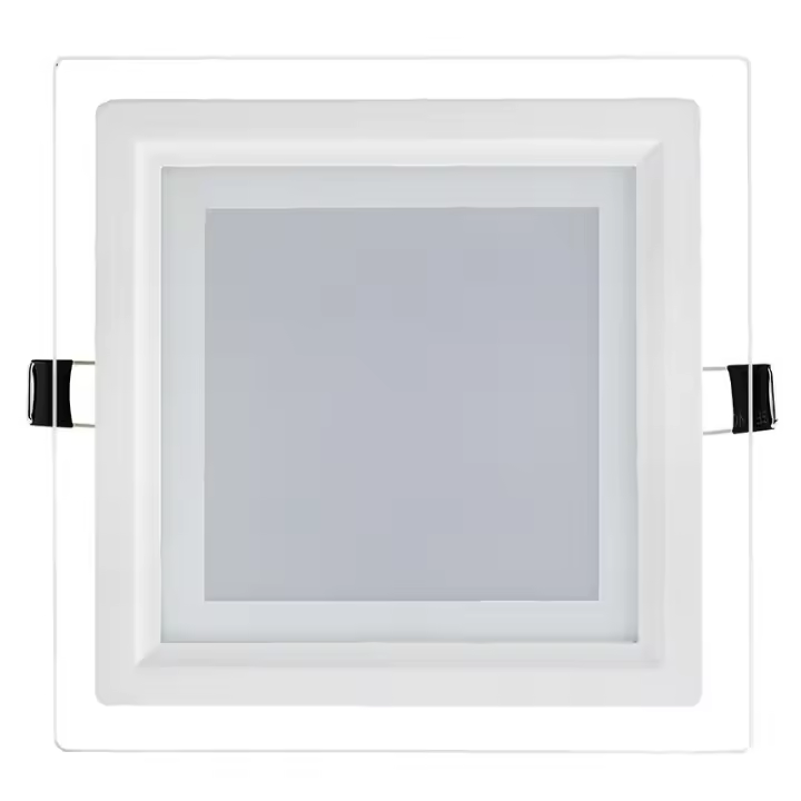Panel De Luz LED De Vidrio Cuadrado De Alta Brillo Para Iluminación De Techo Receptor En Sala De Estar Museo Centro Comercial 110V 220V - 1