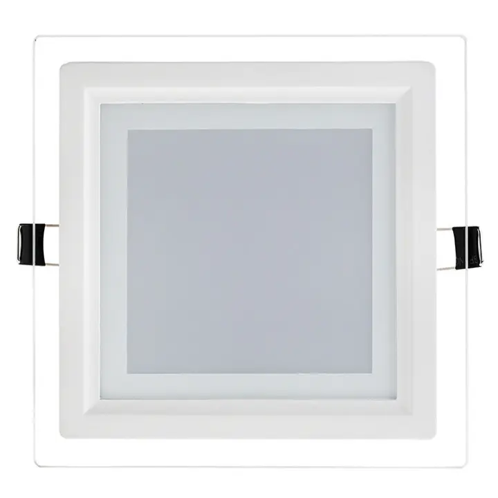 Panel De Luz LED De Vidrio Cuadrado De Alta Brillo Para Iluminación De Techo Receptor En Sala De Estar Museo Centro Comercial 110V 220V - 1