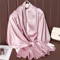 Pañuelo De Seda Lujoso Para Mujer En Color Sólido Moda Comodidad Y Versatilidad Shawl Muffler Neckerchief Bandanna Para Exterior - details 67