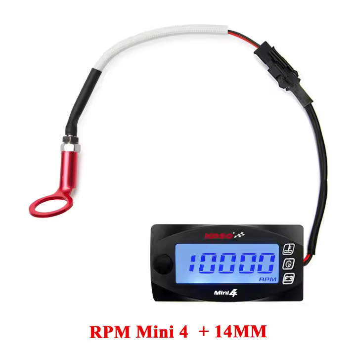 Koso 4 En 1 Pantalla De Temperatura De Cilindro Voltímetro Tiempo RPM Tachímetro Mini LED Digital Para Motocicletas - 1