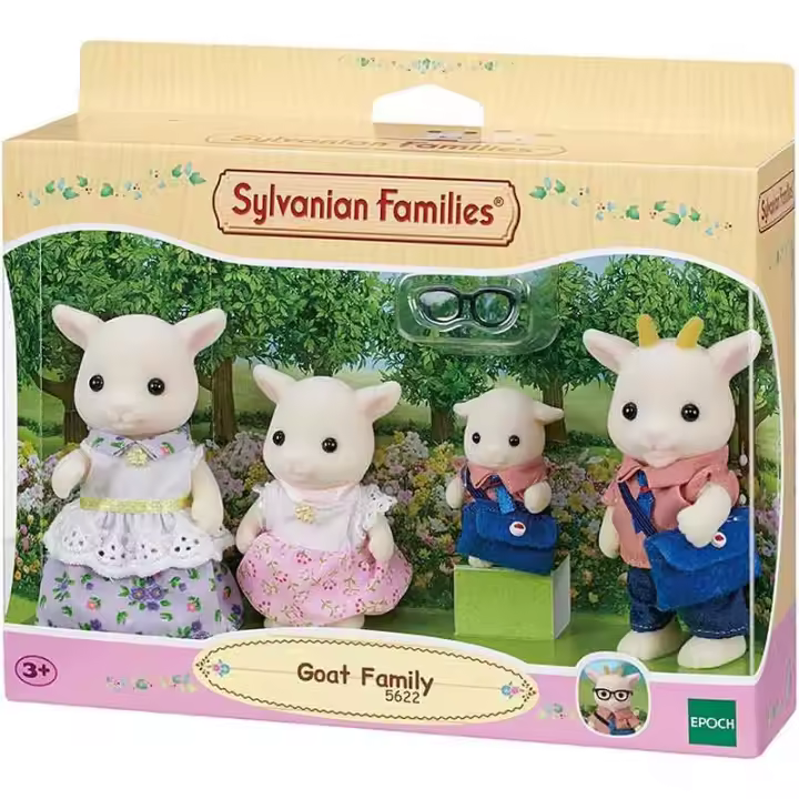 Sylvanian Families Familia cabra con 4 personajes y ropa a juego 5622 - 1