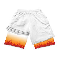 Shorts De Entrenamiento Para Hombre Estilo 2 En 1 Con Interior Y Bolsillos Pantalones Cortos Deportivos De Secado Rápido Para Verano Con Estampado Casual - details 9