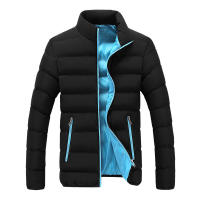 Nueva Chaqueta De Algodón Para Hombre 2024 Abrigo Grueso De Punto Deportivo Casual Cuello Alto Para Otoño E Invierno - details 1