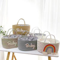 Bolsa De Pañales Multifuncional Para Viajes Portátil Para Mamá Cesta De Almacenamiento De Pañales De Algodón Con Cordón Estilo Unisex - details 5