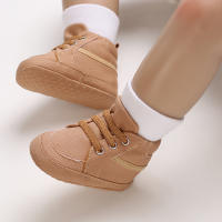 Zapatos De Bebé Para Niños Y Niñas De 0 a 18 Meses Alta Top Casual Suela Suave Deportivos Antideslizantes Fabricado Con Lona Y Cork - details 7