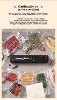 Set de selladoras al vacío, Sistema automático de sellado de alimentos para la conservación de alimentos húmedos y secos, Diseño compacto-Regalos de Navidad-Viernes Negro - details 6
