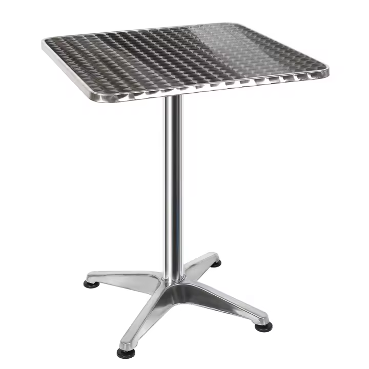 Mesa de jardín Mesa de comedor plegable Mesa de camping Mesa bistro aluminio 60 x 60 cm - 1