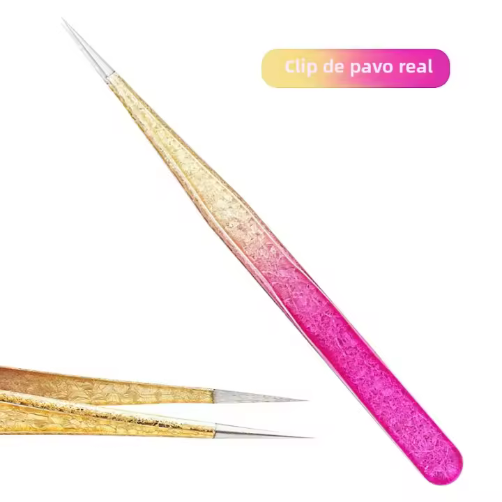 Tijeras Para Pestañas Profesionales Anti-estáticas Con Diseño De Flor De Hielo Herramienta De Maquillaje Para Extensión De Pestañas Acrílicas Accesorio Para Cejas - 1