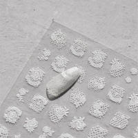 Hoja De Tela De Encaje Kawaii 5D Para Arte De Uñas Estilo Japonés Rosa Blanca Accesorios De Manicura DIY Decoraciones Para Uñas - details 2