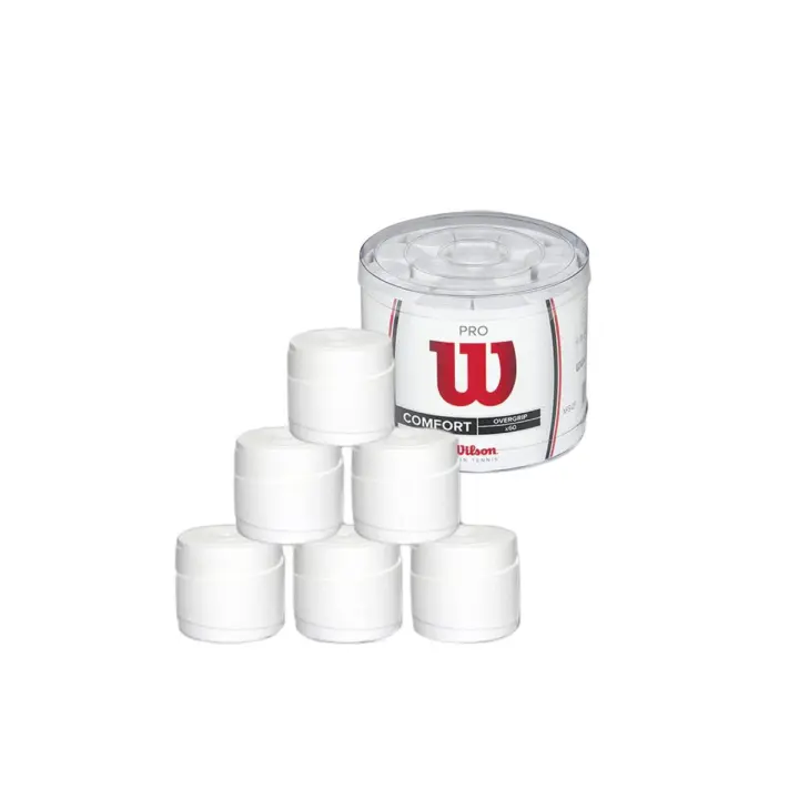 WILSON - Pack AHORRO Varios Formatos Overgrip Liso PRO Blanco Clásico - Grip Padel Wilson - Tenis y Pádel - Banda Adhesiva en su Interior - Máximo Agarre - Diseño Original - 1