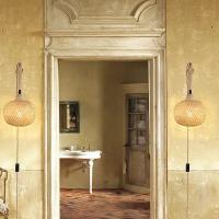Lámpara De Pared De Bambú Natural Tejido a Mano E27 Candelabros De Paja Rattan Decoración De Habitación Luz De Techo Fixiones - details 9