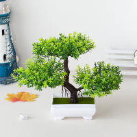 Planta Artificial De Bonsái En Maceta Pequeña Para Jardín Decoración De Hogar Y Mesa Material De Plástico Ornamento De Flor Sin Mantenimiento - details 14