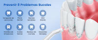 Irrigador Bucal Portatil, 2026 Irrigador Dental Inalámbrico Profesional 8 Boquillas 5 Modos, IPX7 Impermeable 300ML USB-C Recargable Para Limpieza Dientes, Para el Hogar y los Viajes - details 2