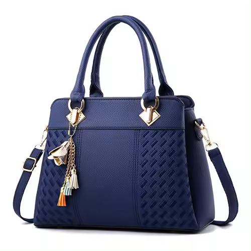 Bolsa Cruzada con ASA superior, a la moda Bolso de Piel sintética con borlas para Mujer - 1