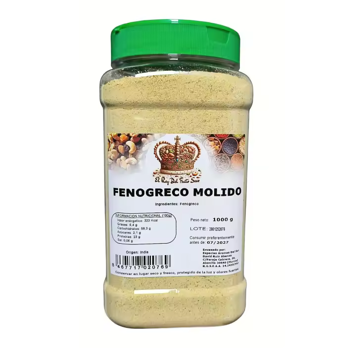 Fenogreco Molido 1 kg - Semillas Naturales con Propiedades Saludables para Cocina y Repostería - 1