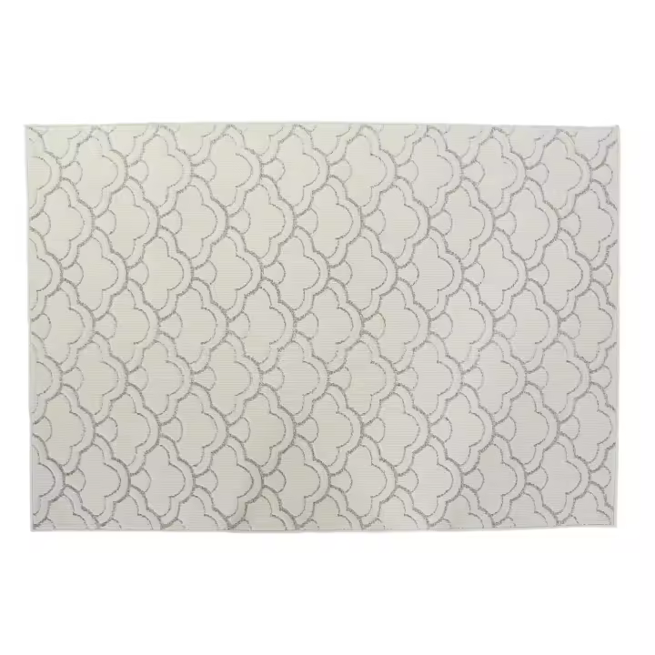 ALFOMBRA POLIESTER 120X180X1 900 GSM, NUBES BLANCO TX180649 - 1