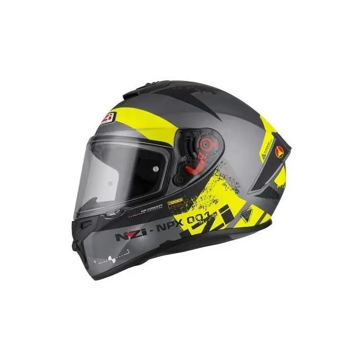Casco Integral Nzi Trendy Canadian Antracita Amarillo - 1