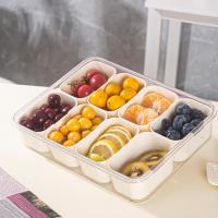 Caja De Aperitivos Portátil Con Tapa Y Asa Compartmentalizada Para Alimentos Conservación Fresca Contenedor De Almacenamiento - details 7
