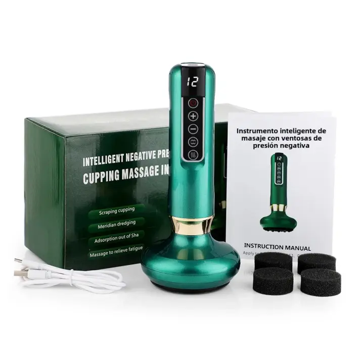 Masaje De Cintura Eléctrica Con 12 Velocidades Y Copas De Ventosa Para Terapia Anticelulitis Y Quemagrasa Guasha De Masaje Corporal - 1