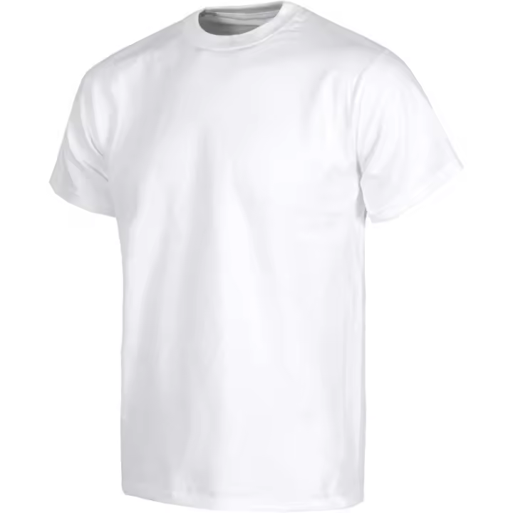 Camiseta de Trabajo Blanca de Algodón 100% Manga Corta Cuello Redondo Tallas S-XXL - 1