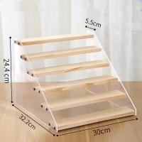 Exhibidor De Madera Acrílica De 2-7 Capas Para Cosméticos Perfumes Cupcakes Organizador De Muñecas Figuras De Acción Y Modelos Estantería De Almacenamiento Para El Hogar - details 3