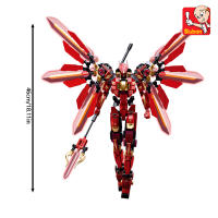 Bloques De Construcción Sluban 511pcs Guerillero Rojo Con Hacha Búfalo Robot De Batalla Juguete Educativo Para Niños - details 6