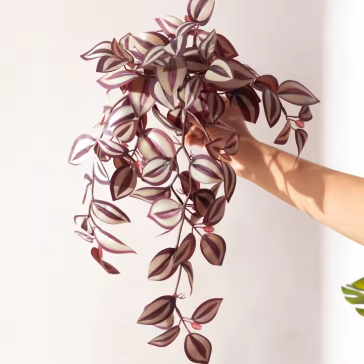 45cm Planta Artificial De Vínculo Hojas De Iva Falsas Scindapsus Aureus Rattan Para Decoración De Hogar Boda Jardín - 1
