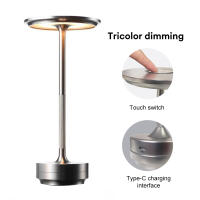 Lámpara De Mesa LED Retro Recargable Sensor Táctil Luz Nocturna Para Lectura Decorativa Para Restaurante Hotel Bar Y Dormitorio - details 18