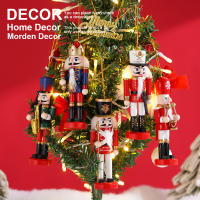 Juego De 5 Muñecos De Madera 12CM Nutcracker Guardia Soldado Colgante Decoración De Navidad Y Año Nuevo Artesanía Europea - details 5