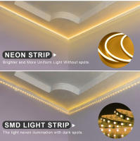 Tubo De Neón LED 24V Negro Con Sensor De Movimiento PIR Luz De Noche Impermeable Para Iluminación De Pared Y Habitación - details 5