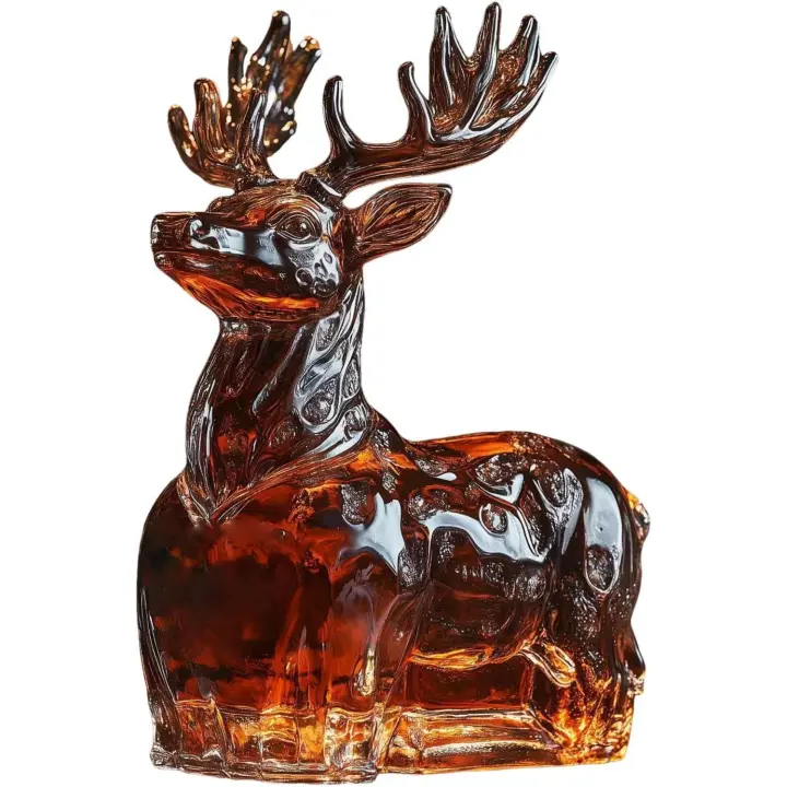 Botella de whisky con forma de animal salvaje 2025, divertido decantador de whisky, regalo para hombres, papás y esposos, vasos de whisky grabados únicos, decoración de bar para amantes del whisky (C) - 1