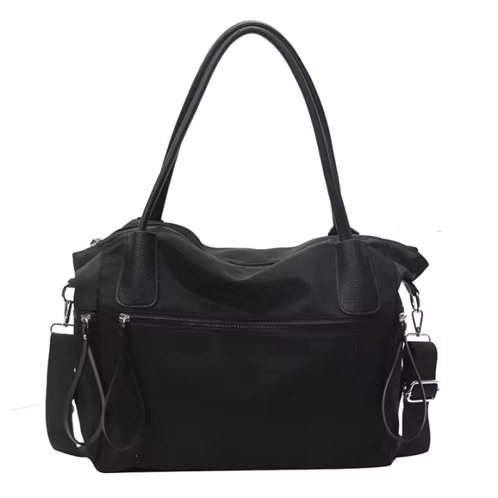Bolso De Hombro Grande Para Mujeres Hecho De Nylon Con Correa Ajustable Para Uso Diario Casual Viajes Y Transporte. - 1