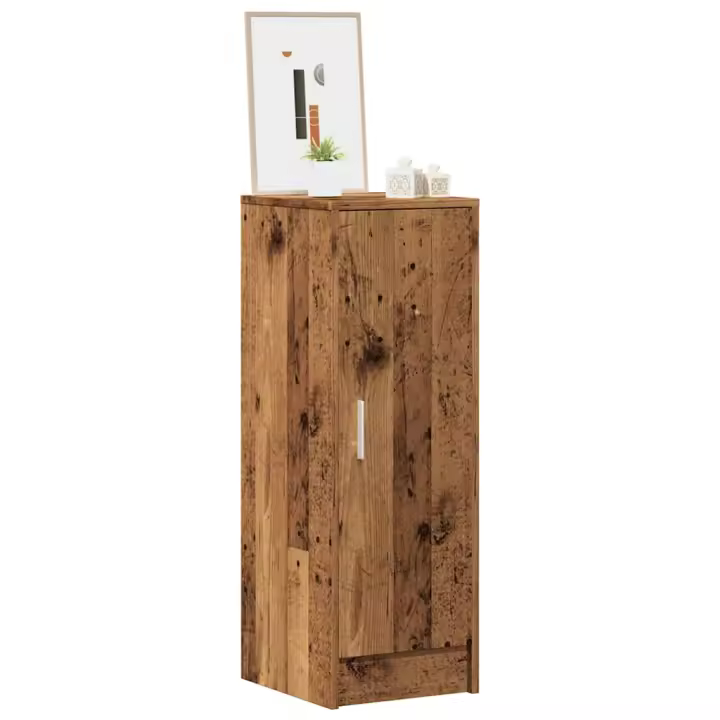 vidaXL Mueble zapatero de aglomerado madera vieja 32x35x92 cm - 1