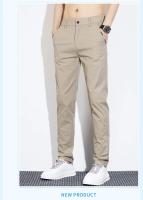 Pantalones Casuales Para Hombre Verano Ligeros Malla Elástica Pantalones Rectos Transpirables Moda Fitted Pantalones Casuales - details 6