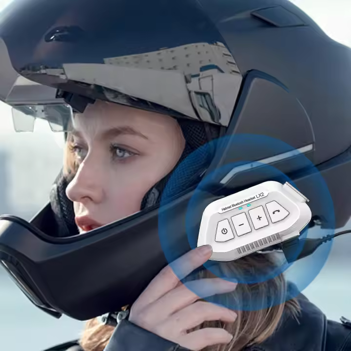 Bluetooth 5,0 casco de moto auriculares Bluetooth casco completo medio ancho de Distancia impermeable auriculares inalámtricos 240702 - 1