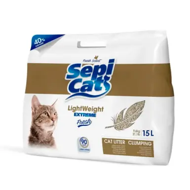 Arena para gatos Sepicado light weight extremo fresh 15L - 1