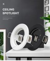 6pcs Foco LED De Techo Con Marco Recubierto De Aluminio GU10 MR16 Luz deSpot Para Fachada Blanco Sin Bombilla Incluida - details 0