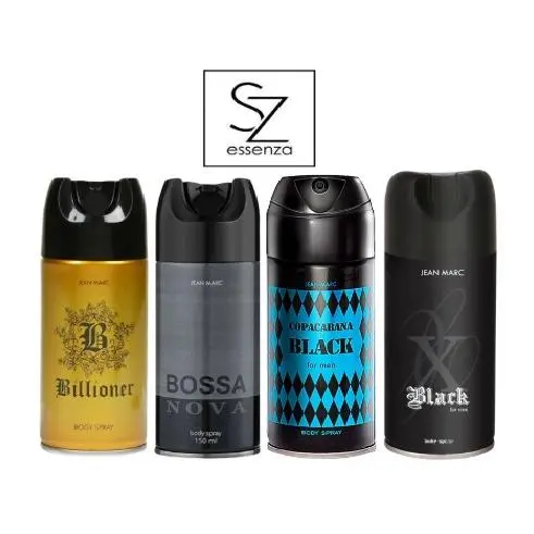 BRAIT Pack 4 Desodorantes Hombre Jean Marc - Billioner, JM X Black, Bossa Nova Men, Copacabana Black - 1