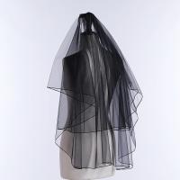 Nueva Llegada De Velos De Boda Negro Con Peine Dos Capas Estilo Sencillo De Brazo Vestido De Novia Accesorios De Boda 2025 - details 3