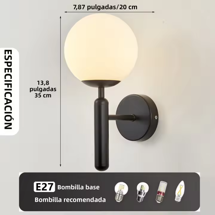 Lámpara De Pared Moderna Para Interior Adecuada Para Dormitorio Y Sala De Estar Decoración De Hogar Fuente De Luz LED Incluida Montaje En Pared - 1
